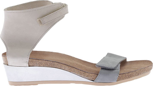 NAOT Women's Prophecy Sandal, light gray nubuck/beige nubuck, 36 Narrow EU (5 US)