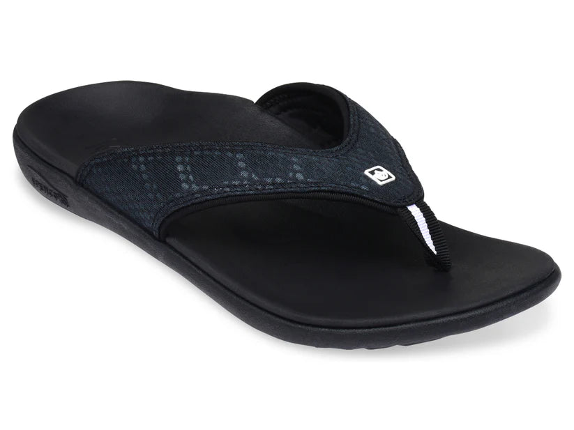 Spenco Men's Yumi Breeze Charcoal Black Thong Sandal