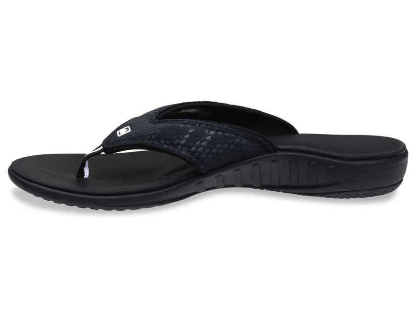 Spenco Men's Yumi Breeze Charcoal Black Thong Sandal