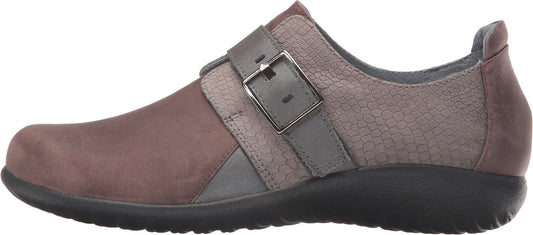 NAOT Tane Brown Haze Leather/Gray Iguana Nubuck/Shadow Gray Nubuck 36 (US Women's 5)