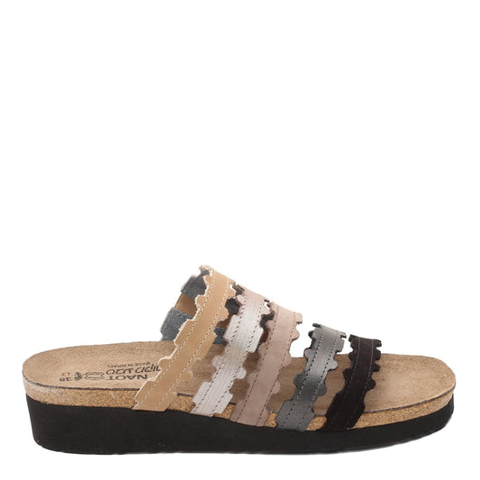 New Naot Women's Adina Sandal Khaki/Silver Threads/Blk 37