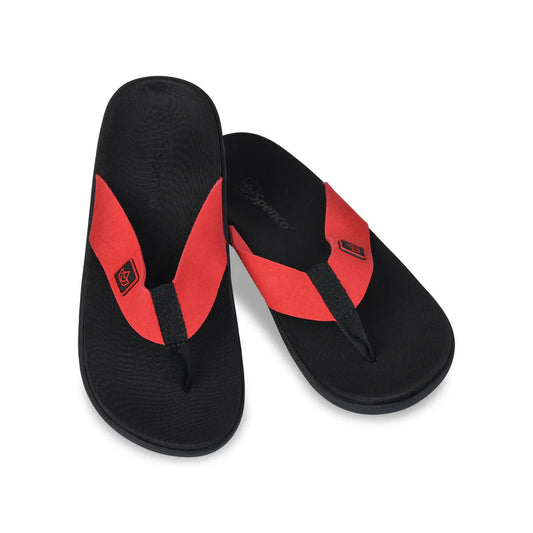 Spenco Women's Pure Red and Black Recovery Sandal Size 10