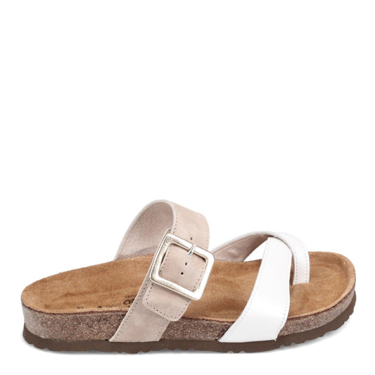 NAOT Footwear Fresno Women’s Toe Loop Slide Sandal with Cork Footbed and Arch Support - Buckle - Comfort and Support – Lightweight and Perfect for Travel – Medium to Wide Fit