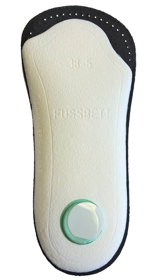 Pedag 2879 Holiday 3/4 Leather Ultra Light, Thin, Semi-Rigid Orthotic with Metatarsal Pad, Arch Support and Padding at The Heel, Black