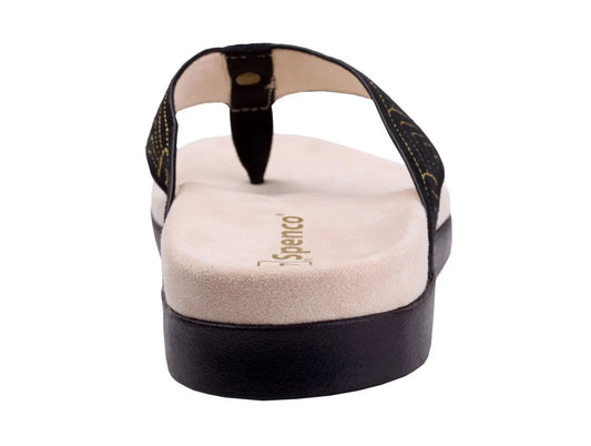 Women's Spenco Laguna Ellie Black Thong Sandal Size 9.5M