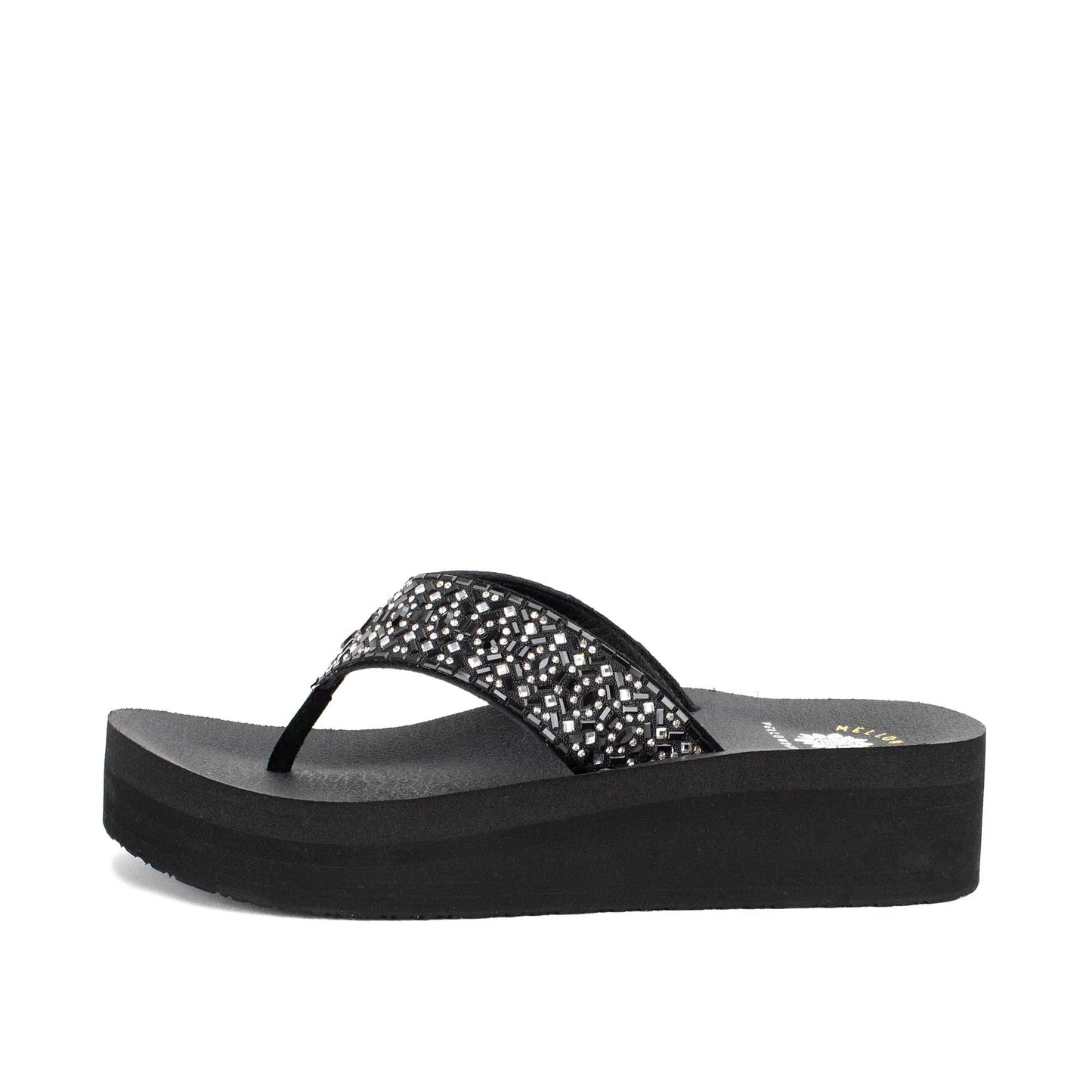 Yellow Box Women's Becca Flatform Flip-Flop, Platform Sandal, MellowMat Collection