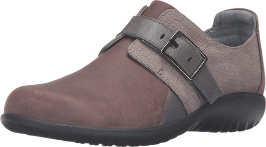 NAOT Tane Brown Haze Leather/Gray Iguana Nubuck/Shadow Gray Nubuck 36 (US Women's 5)