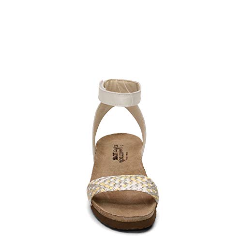NAOT Women's Abbie Sandal White Metallic Multi Braid/White Pearl Lthr 42 EU/11-11.5 US