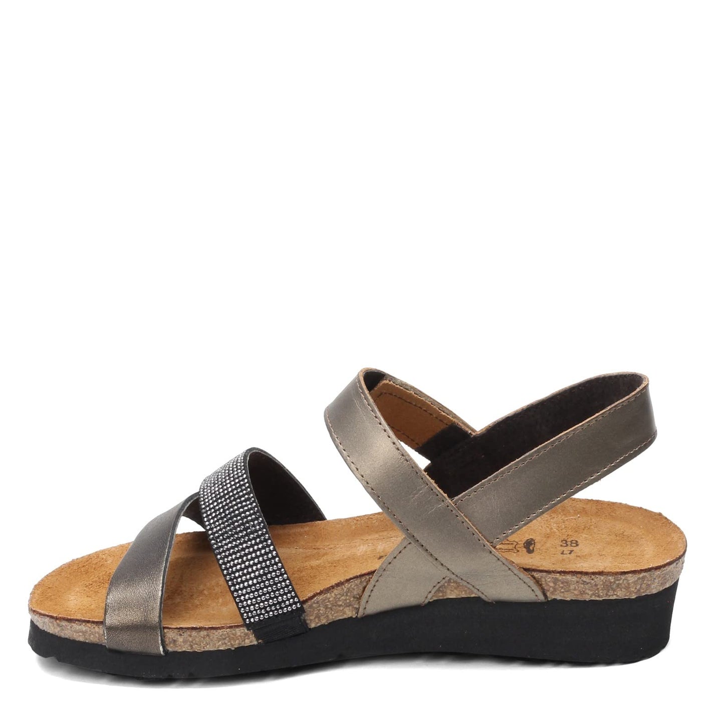 NAOT Women Krista Backstrap Sandal Pewter/Metal Lthr Combo 8-8.5 N US