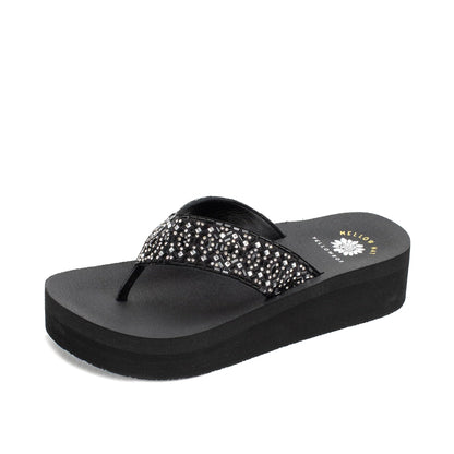 Yellow Box Women's Becca Flatform Flip-Flop, Platform Sandal, MellowMat Collection