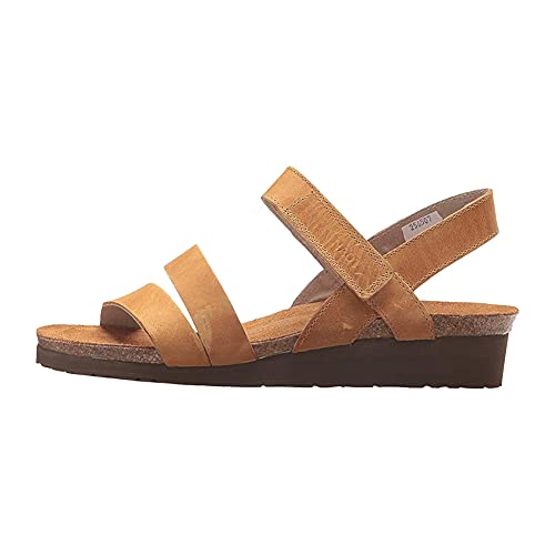 NAOT Footwear Women's Kayla Wide Sandal Oily Dune Nubuck 9 W US