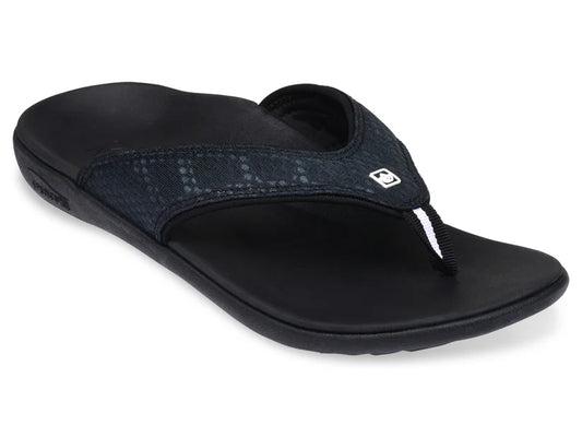 Spenco Men's Yumi Breeze Charcoal Black Thong Sandal