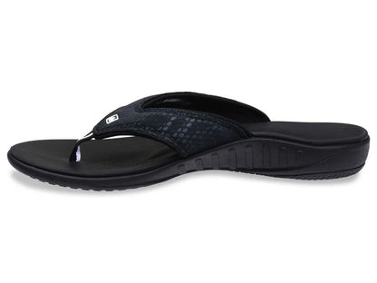 Spenco Men's Yumi Breeze Charcoal Black Thong Sandal