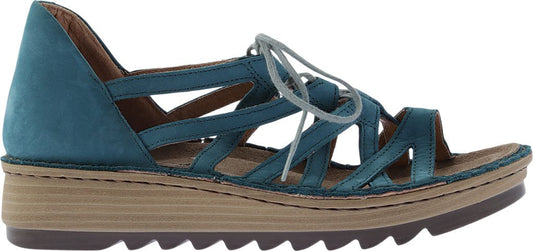 NAOT Footwear Women's Yarrow Lace up Sandal Stone Nubuck 5 M US