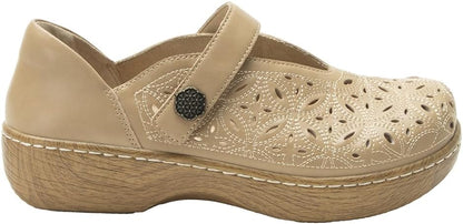 Alegria Women's Opheliah Comfort Shoes V-Cut Leather Mary Jane - Breeze