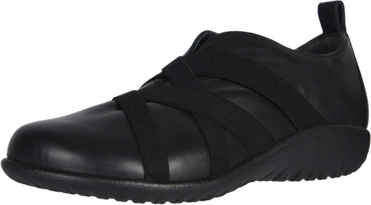 NAOT Footwear Women's APER Slip On Shoe Soft Black Leather 5 M US