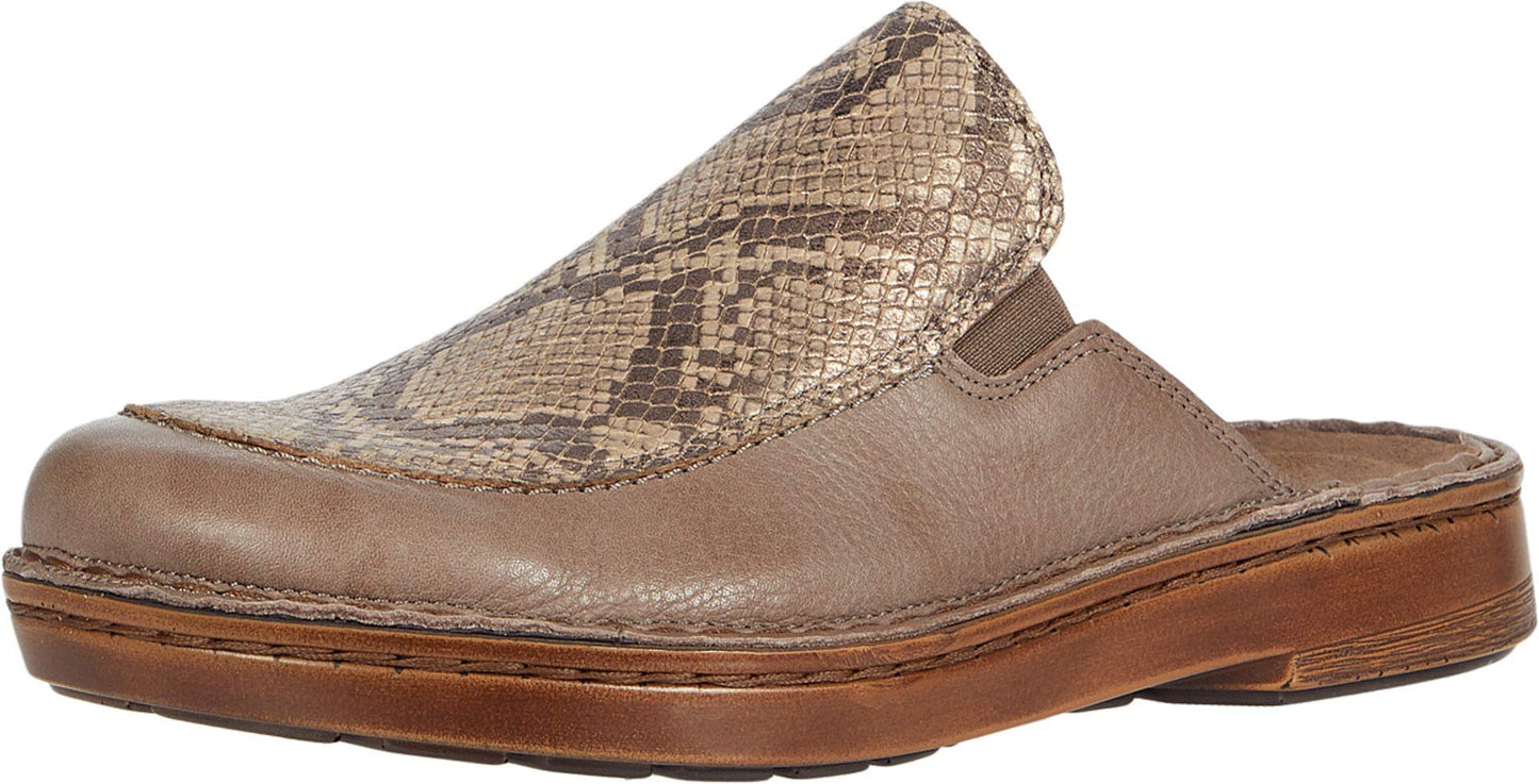 NAOT Women's Procida Mule Soft Stone Lthr/Golden Cobra Lthr 4 M US