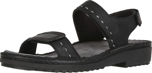 NAOT Footwear Women's Benya Oily Coal Nubuck/Gray Shimmer Sandal 6 M US