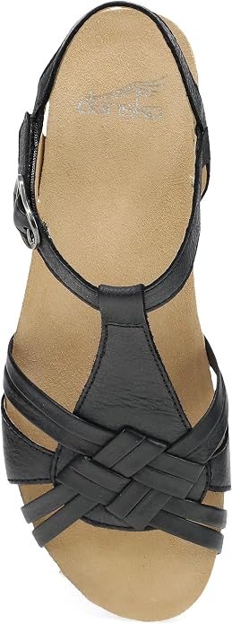 Dansko Women's Tia Fisherman Sandal – Adjustable Leather Wedge