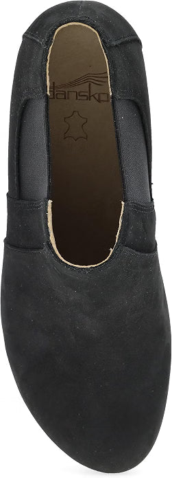 Dansko Women's Lane Boot – Black Nubuck Chelsea Ankle Boot