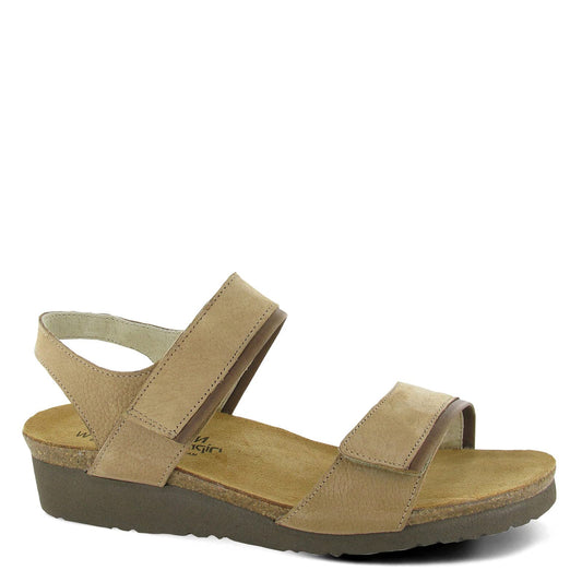NAOT New Women's Aisha Wide 3-Strap Sandal Nude/Saddle 38 W
