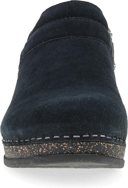 Dansko Women's Muriel Quilted Suede Ankle Bootie - Slip On with Cusioned Cork Mid-Sole