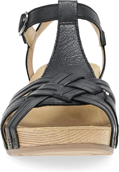 Dansko Women's Tia Fisherman Sandal – Adjustable Leather Wedge