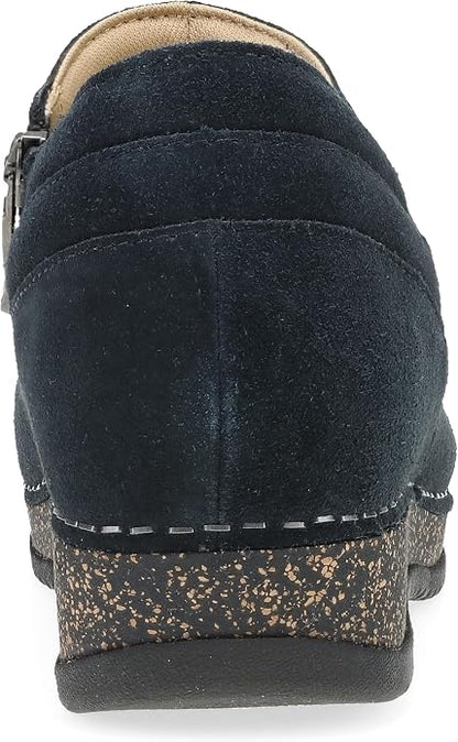 Dansko Women's Muriel Quilted Suede Ankle Bootie - Slip On with Cusioned Cork Mid-Sole