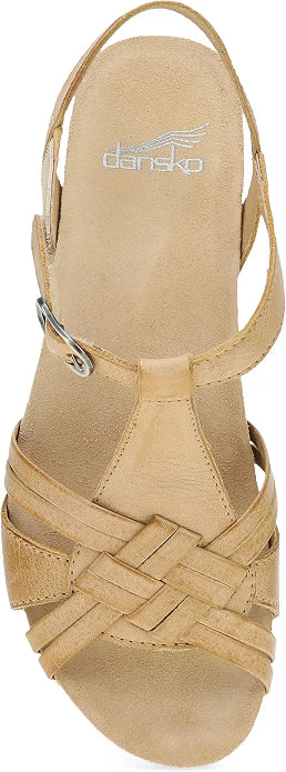 Dansko Women's Tia Fisherman Sandal – Adjustable Leather Wedge