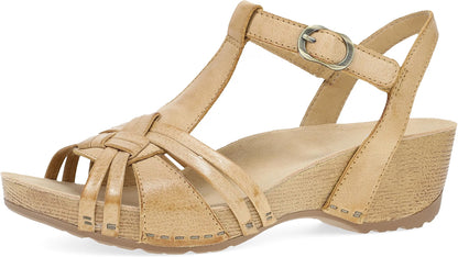 Dansko Women's Tia Fisherman Sandal – Adjustable Leather Wedge