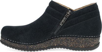 Dansko Women's Muriel Quilted Suede Ankle Bootie - Slip On with Cusioned Cork Mid-Sole