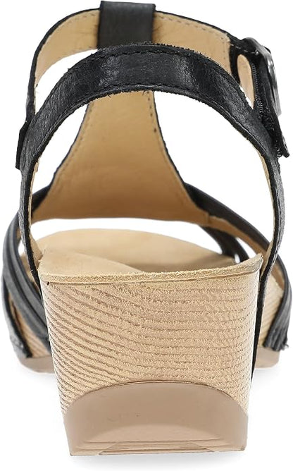 Dansko Women's Tia Fisherman Sandal – Adjustable Leather Wedge