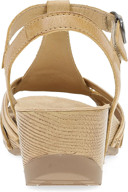 Dansko Women's Tia Fisherman Sandal – Adjustable Leather Wedge
