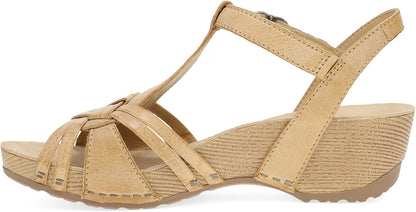Dansko Women's Tia Fisherman Sandal – Adjustable Leather Wedge