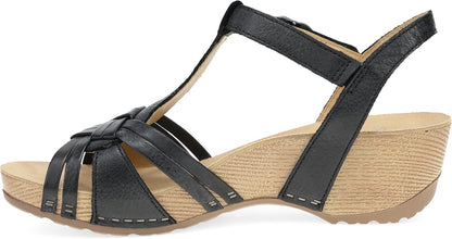 Dansko Women's Tia Fisherman Sandal – Adjustable Leather Wedge