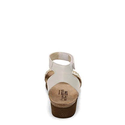 NAOT Women's Abbie Sandal White Metallic Multi Braid/White Pearl Lthr 7 N US