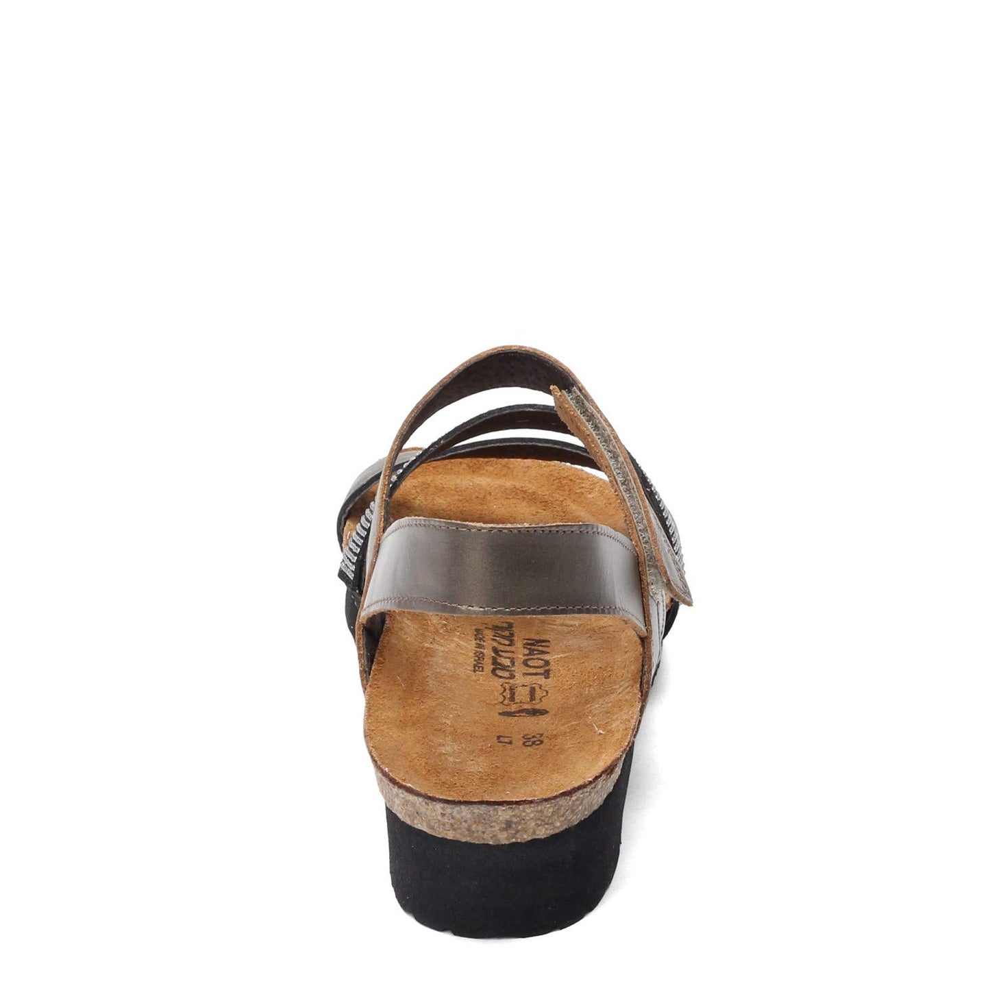 NAOT Women Krista Backstrap Sandal Pewter/Metal Lthr Combo 8-8.5 N US