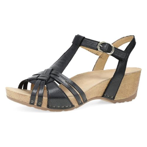 Dansko Women's Tia Fisherman Sandal – Adjustable Leather Wedge