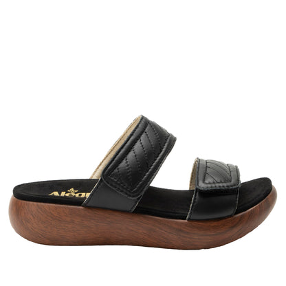 Alegria Womens Brayah Leather Slide Sandal