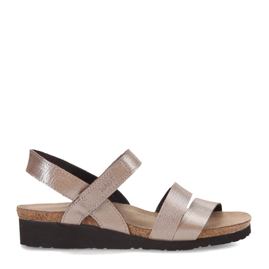 Naot Women's Kayla Wedge Sandal, Silver Threads, 11 Narrow