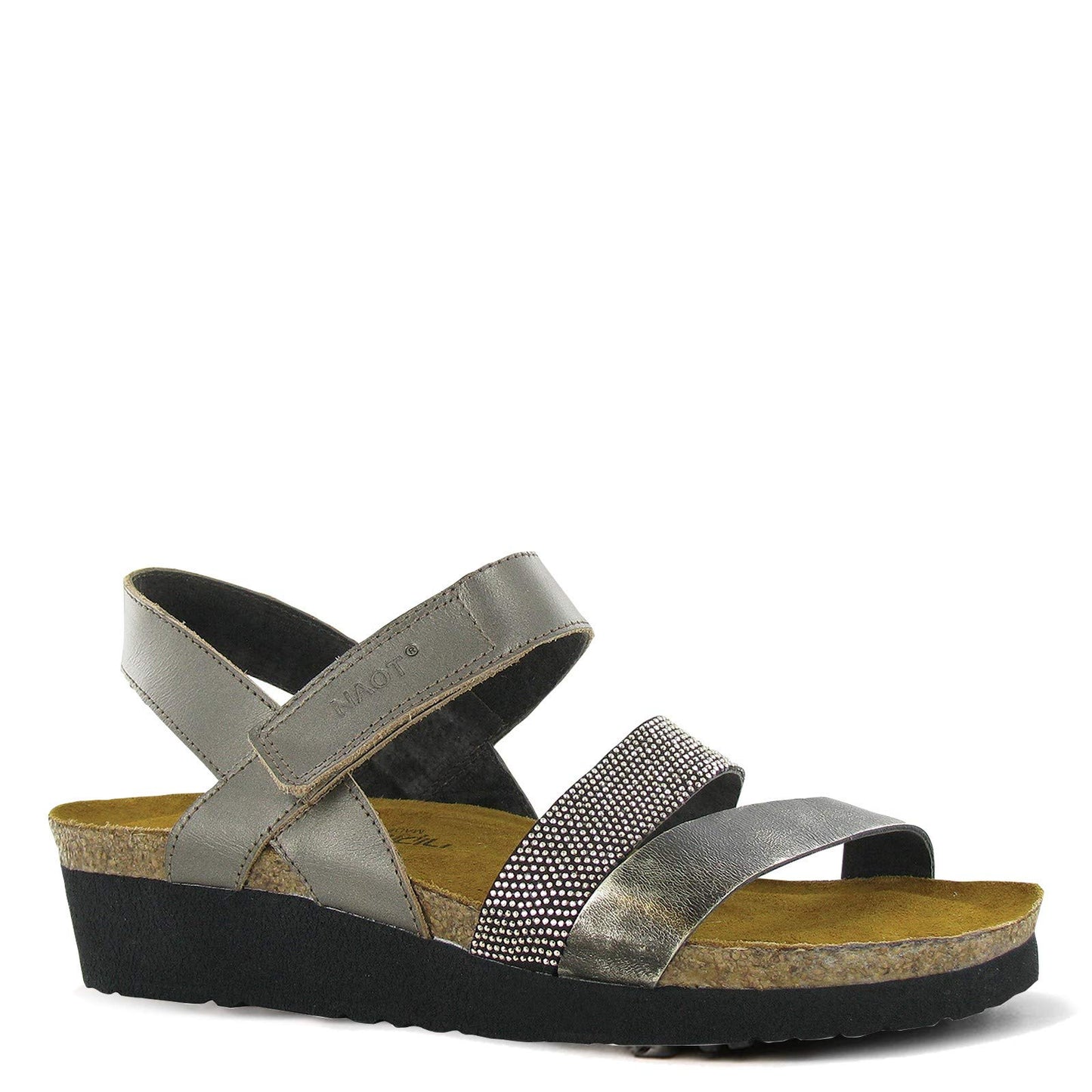 NAOT Women Krista Backstrap Sandal Pewter/Metal Lthr Combo 8-8.5 N US