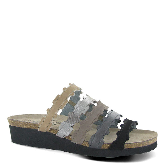 New Naot Women's Adina Sandal Khaki/Silver Threads/Blk 37